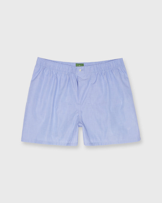 Button-Front Boxer Short in Blue End-On-End