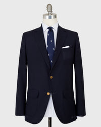 Ghost Blazer in Navy High-Twist