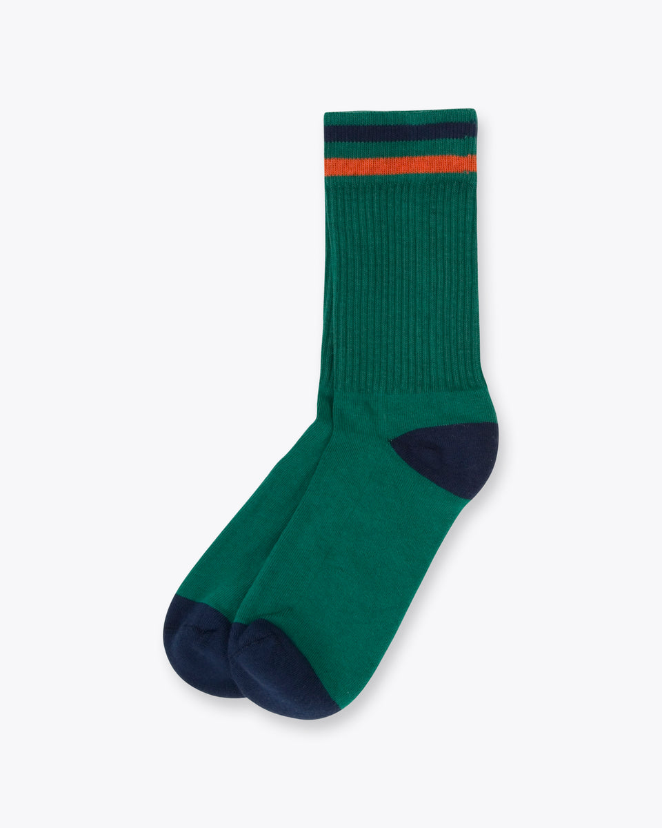 Kennedy Luxe Athletic Socks in Green | Shop Sid Mashburn