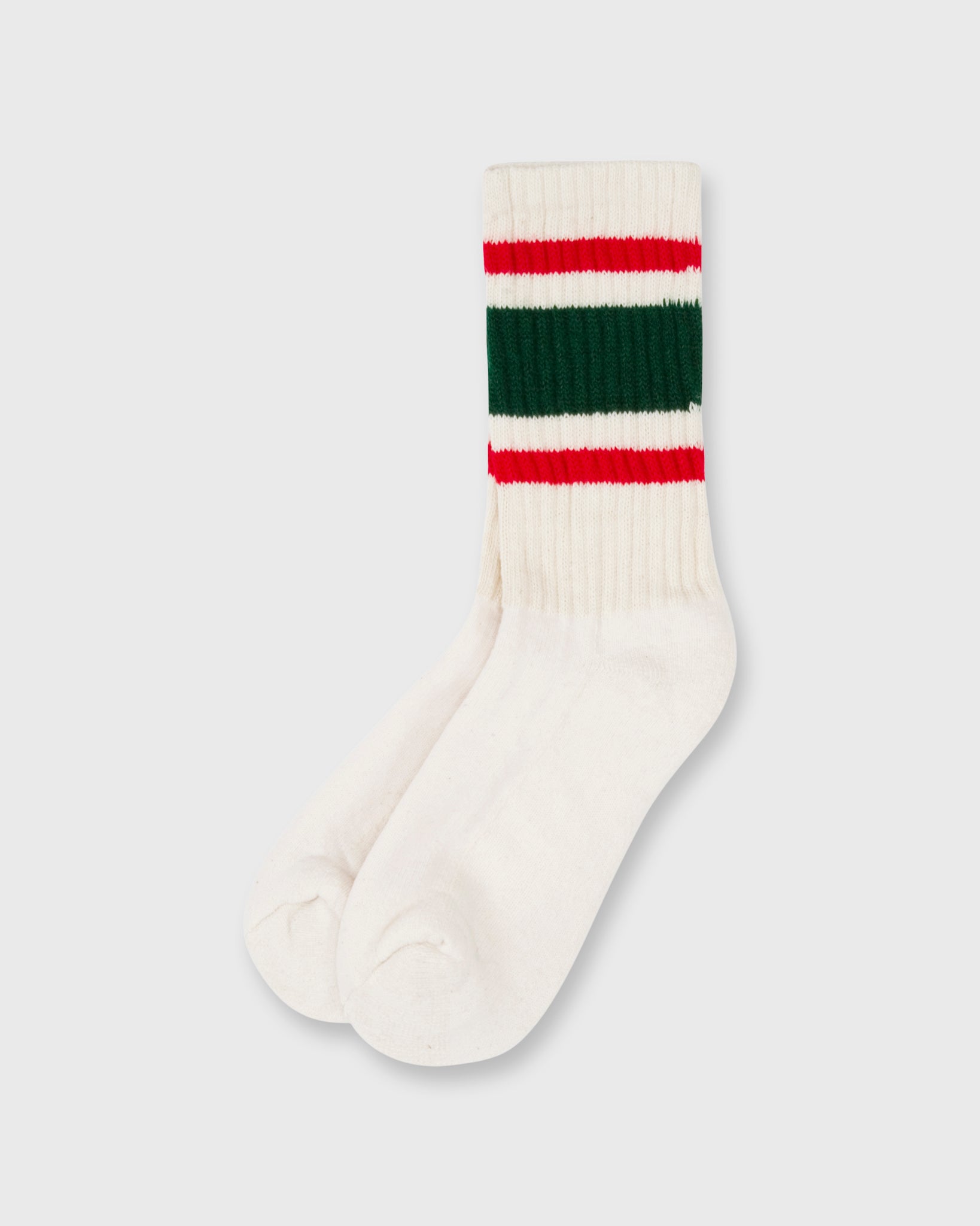 Retro Stripe Socks in Green/Red