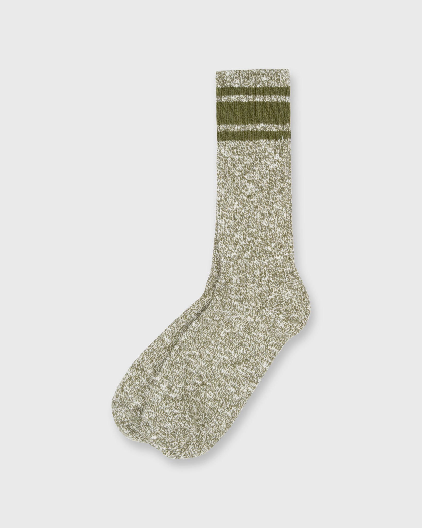 Varsity Slub Socks in Olive