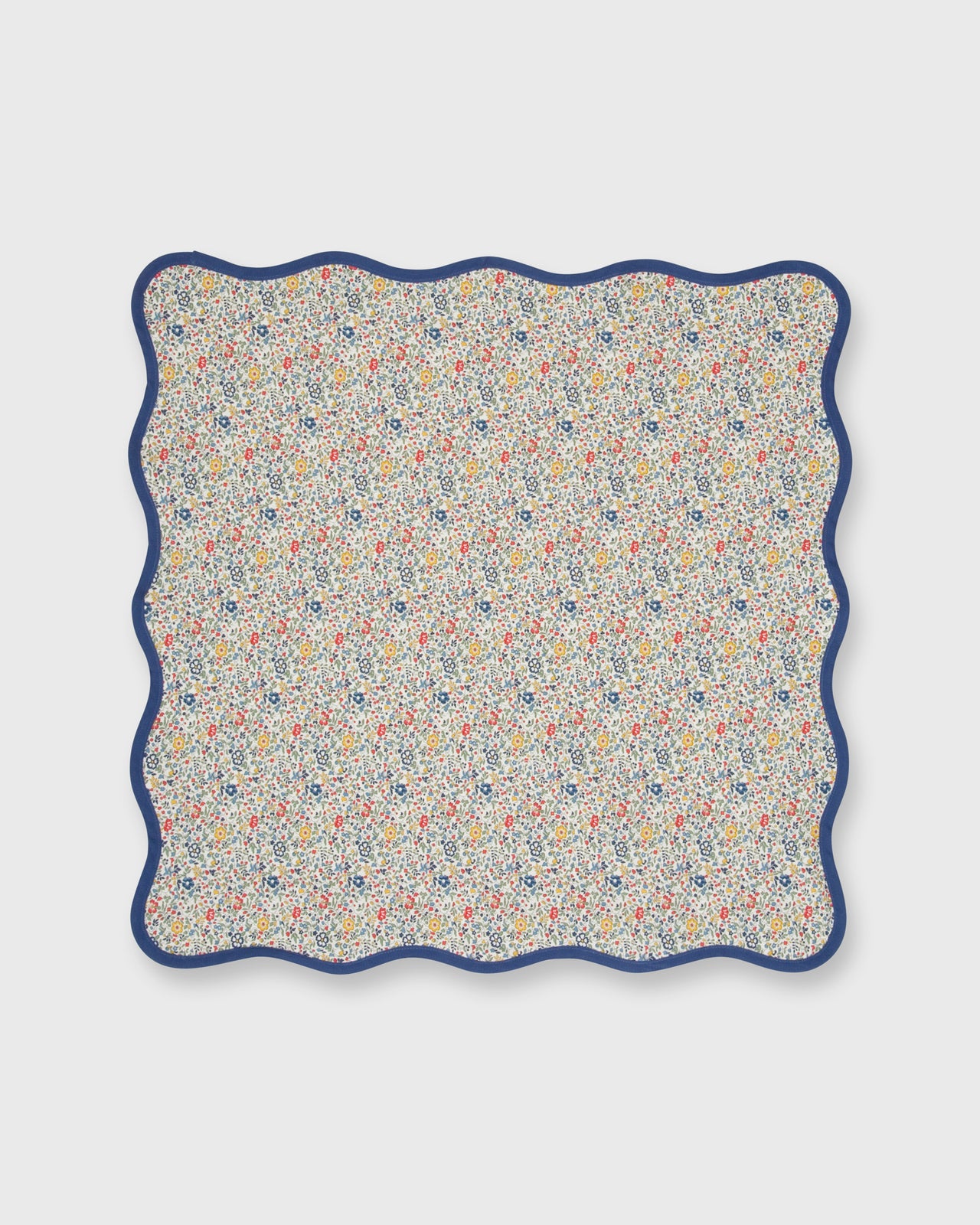 Scallop Edge Napkins (Set of 4) in Red/Blue/Yellow Katie & Millie Liberty Fabric