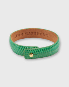 0.5" Lizard Cuff Bracelet in Emerald