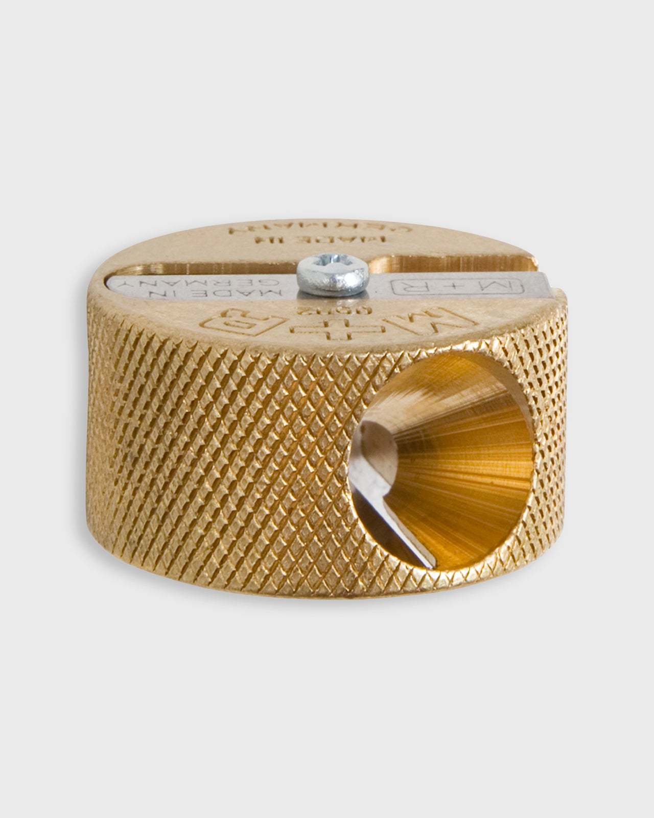 Double Round Pencil Sharpener in Metal