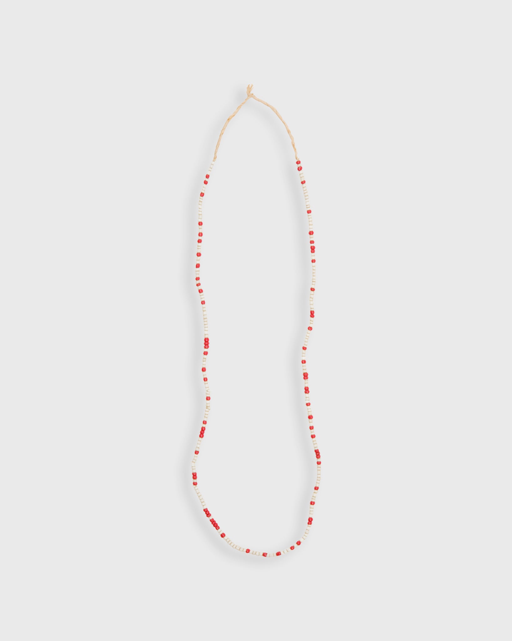 Tiny African Beads in Red/White