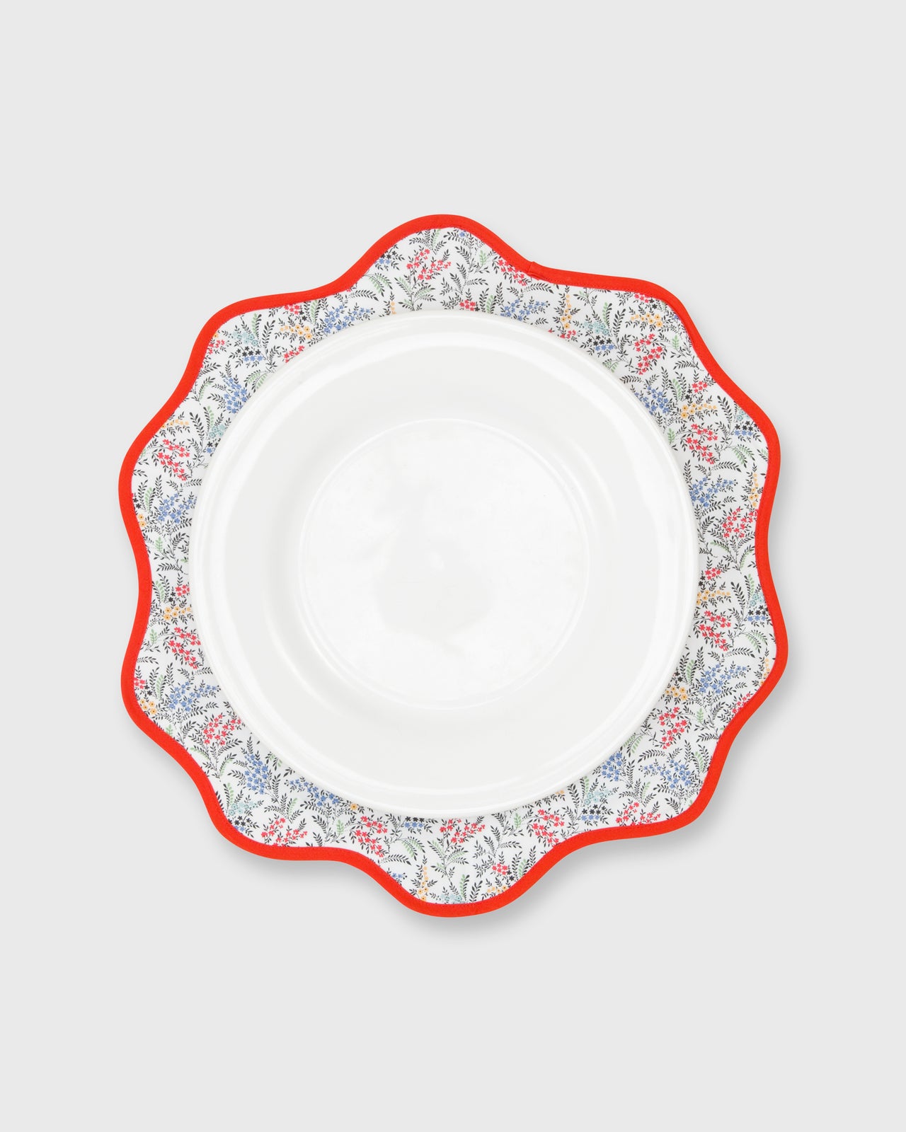 Scallop Edge Placemat in Yellow/Blue Multi Hope Springs Liberty Fabric