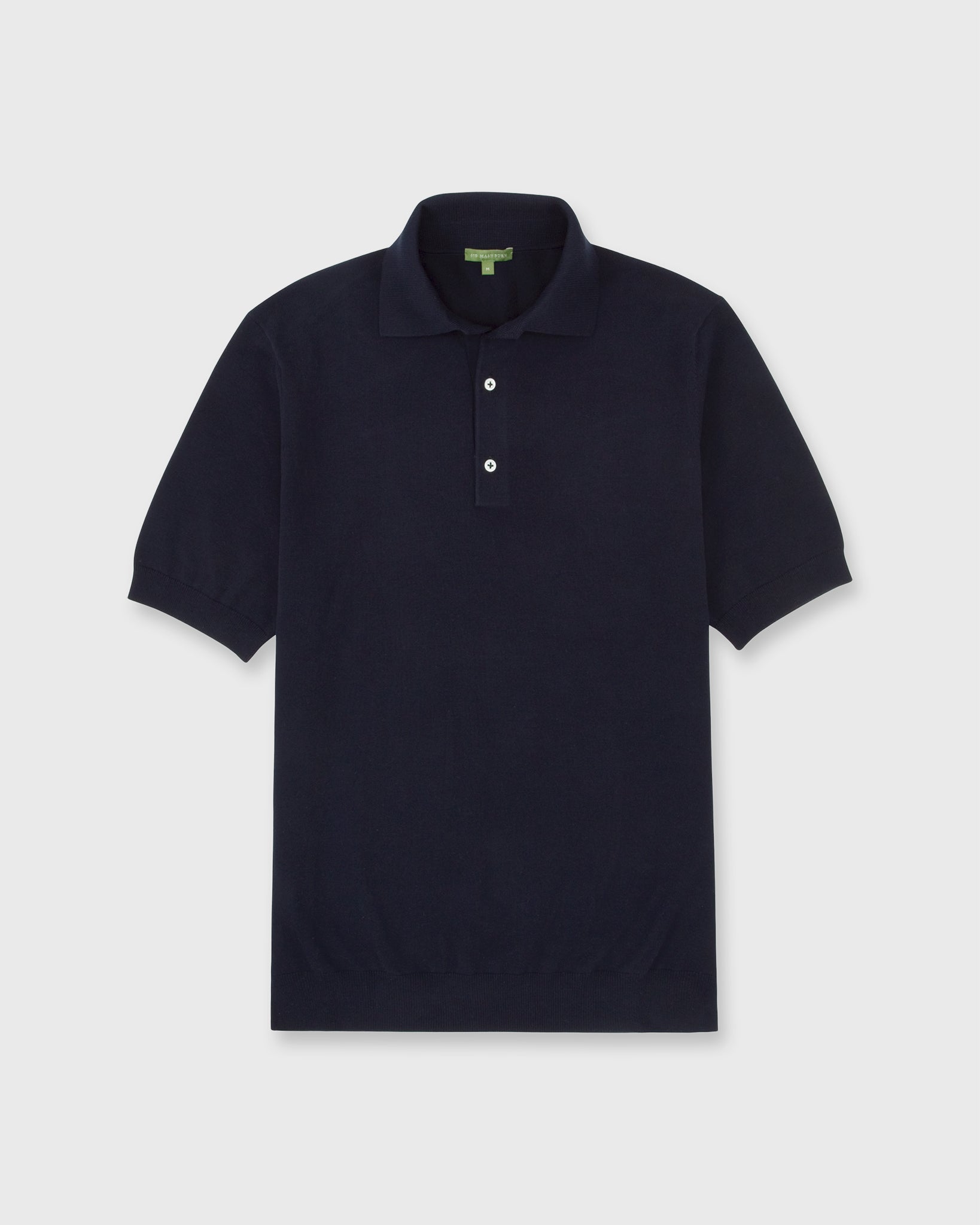 Hyannis Polo Sweater in Navy Cotton