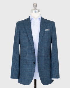 Virgil No. 2 Suit in Petrol/Navy/Chocolate Glen Plaid Plainweave