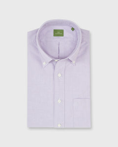 Button-Down Sport Shirt in Lavender Oxford