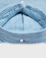 Load image into Gallery viewer, Short-Sleeved Button-Down Sport Shirt in Extra Light Washed Indigo Chambray
