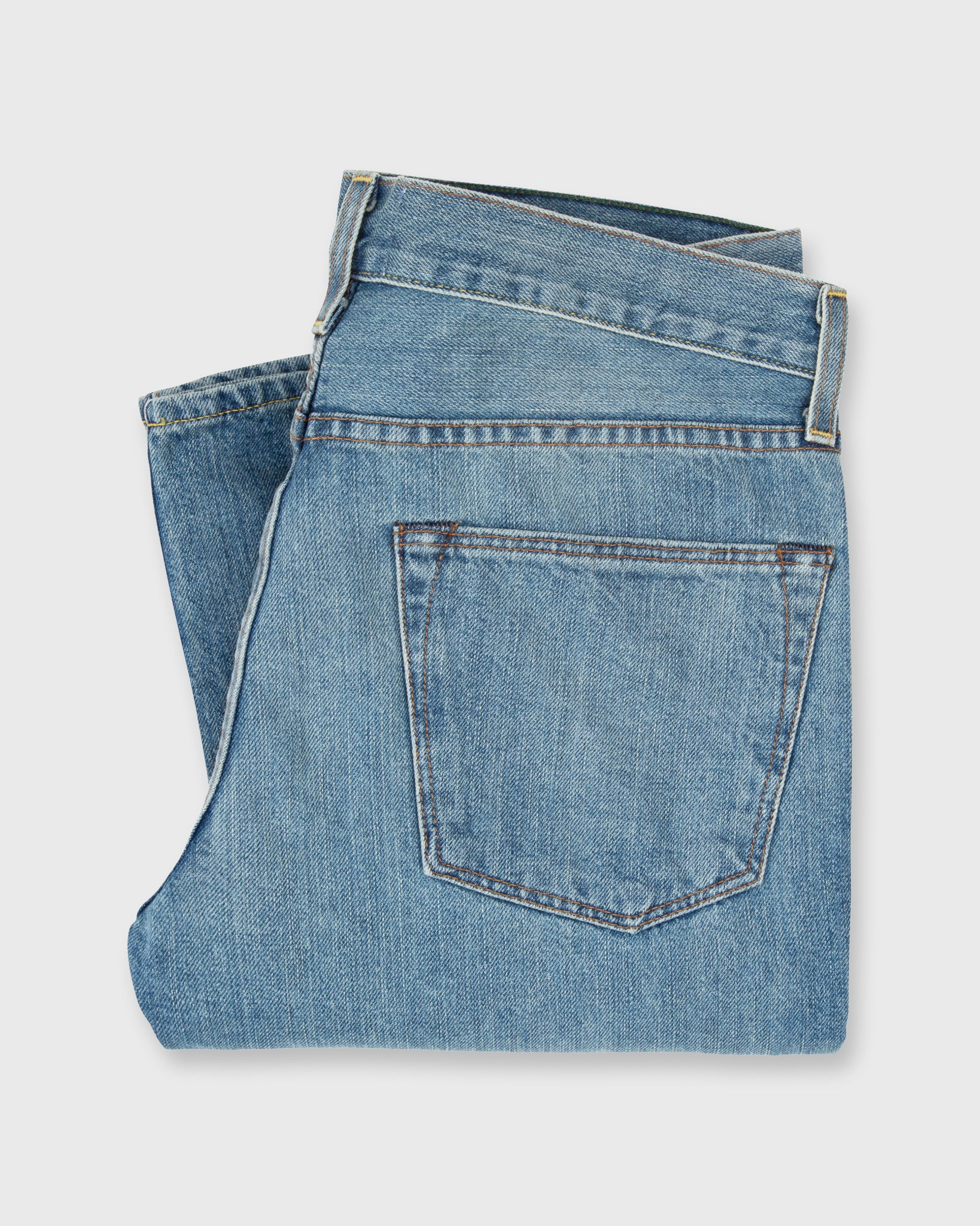 Slim Straight Jean in Non-Selvedge Light Wash Denim