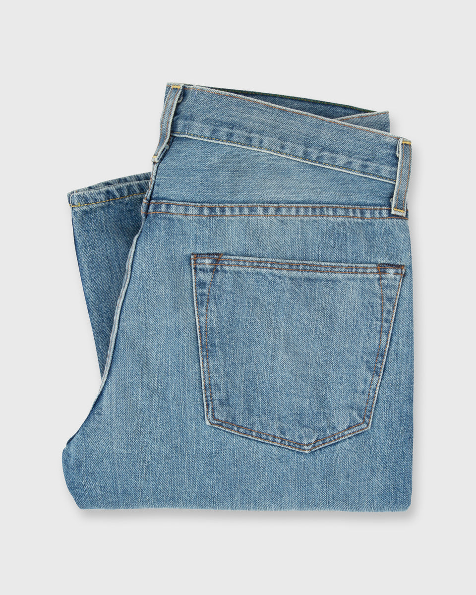 Slim Straight Jean in Non-Selvedge Light Wash Denim