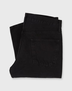 Slim Straight Jean in Black Garment-Dyed Denim