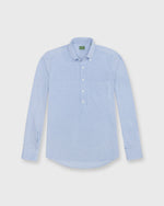 Load image into Gallery viewer, Knit Button-Down Popover Shirt in Sky Blue Oxford Pique
