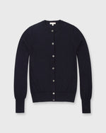Load image into Gallery viewer, Rosie Cardigan in Neat Navy Cotton/Cashmere
