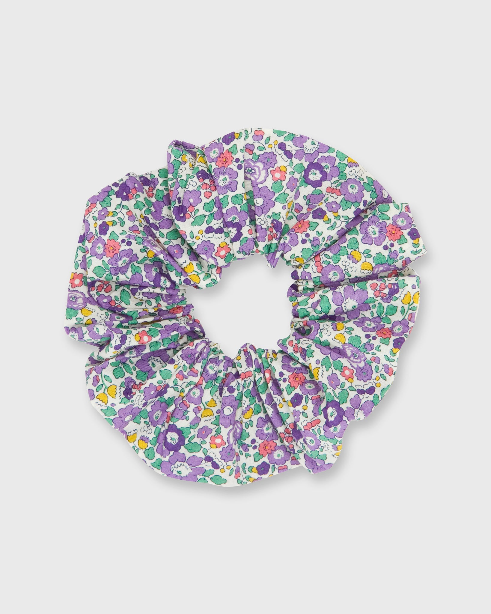 Large Scrunchie in Purple Multi Betsy Ann Liberty Fabric