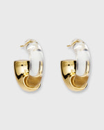 Load image into Gallery viewer, Organic Hoop Earrings in Clear
