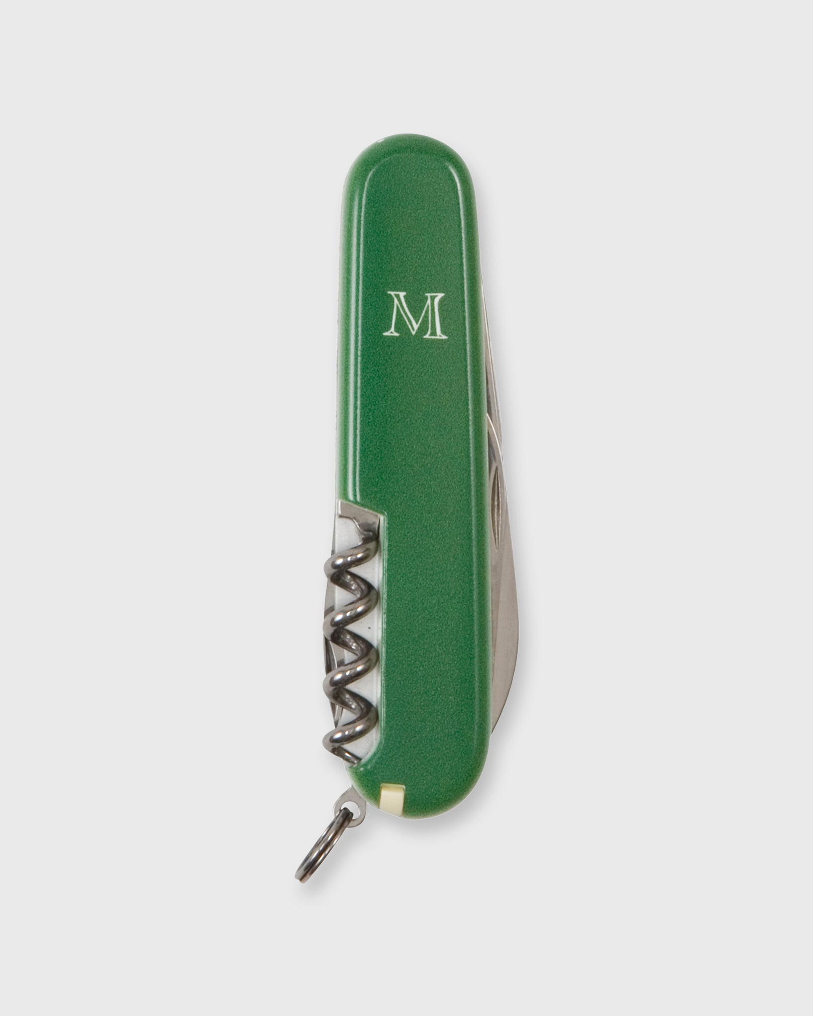 Large Swiss Army Knife in Green/White Mashburn "M"