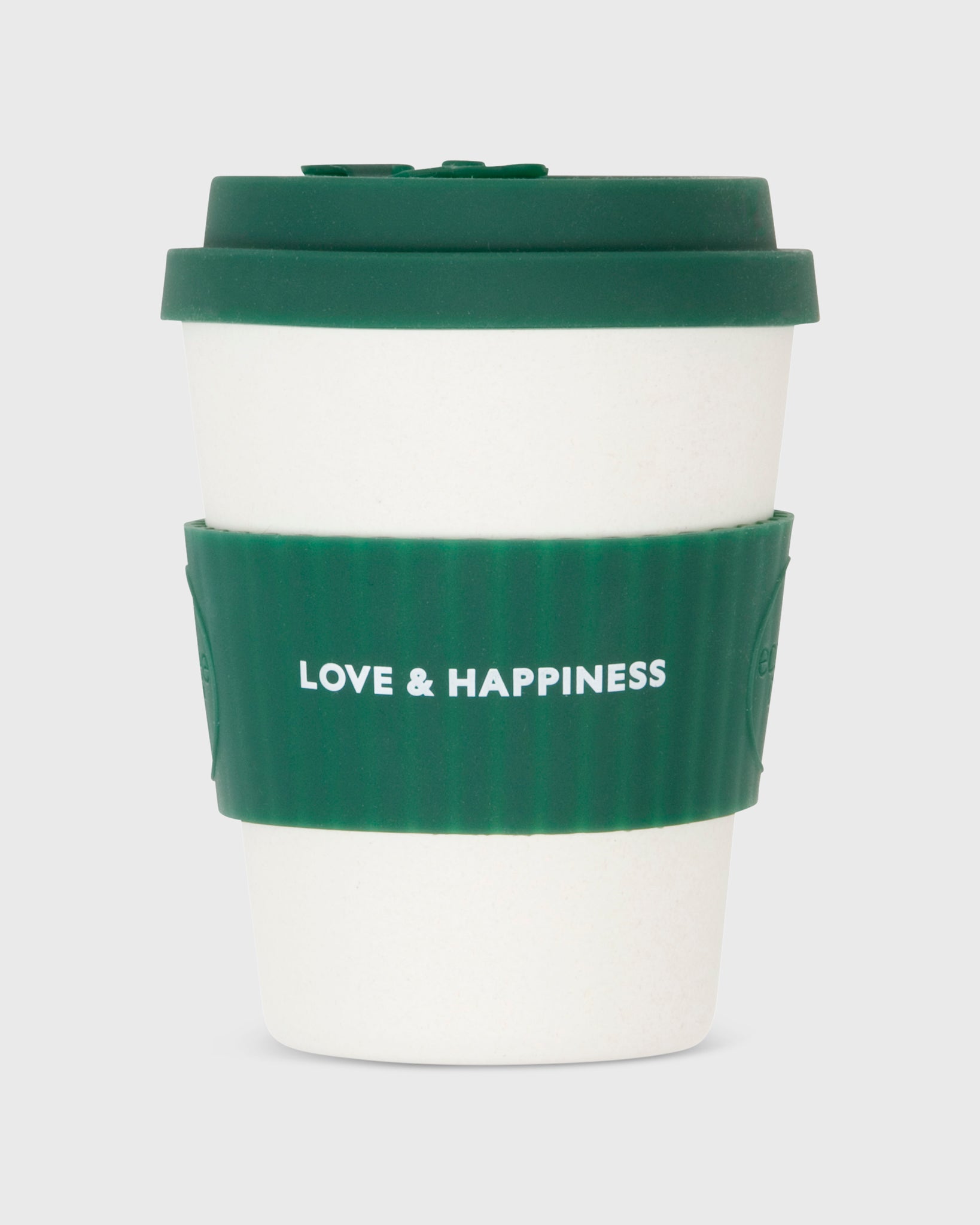 12 oz. Reusable Coffee Cup in White/Green