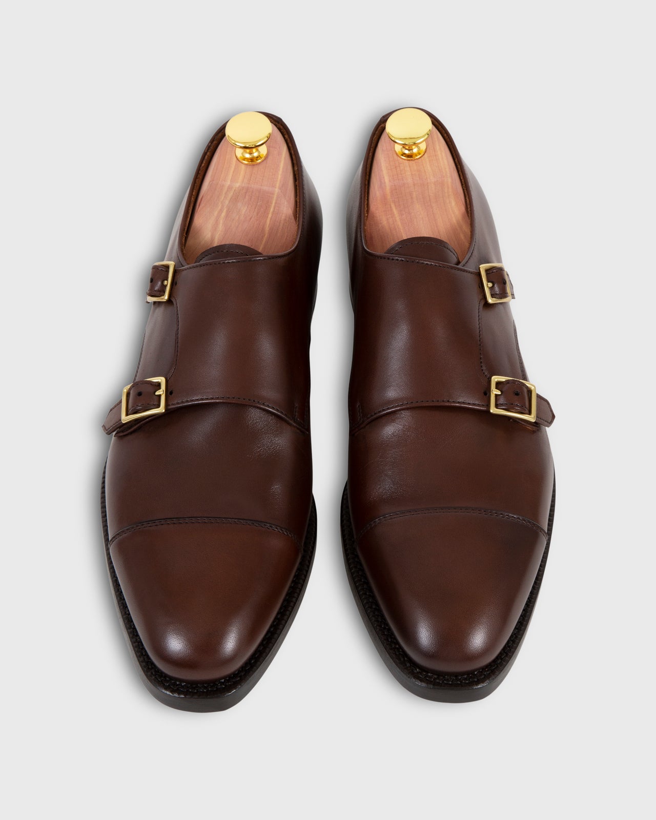 Double Monk Strap in Espresso Calfskin