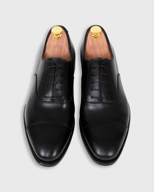 Cap-Toe Oxford in Black Calfskin