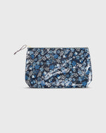 Load image into Gallery viewer, Coated Medium Cosmetic Bag in Blue Edenham Liberty Fabric
