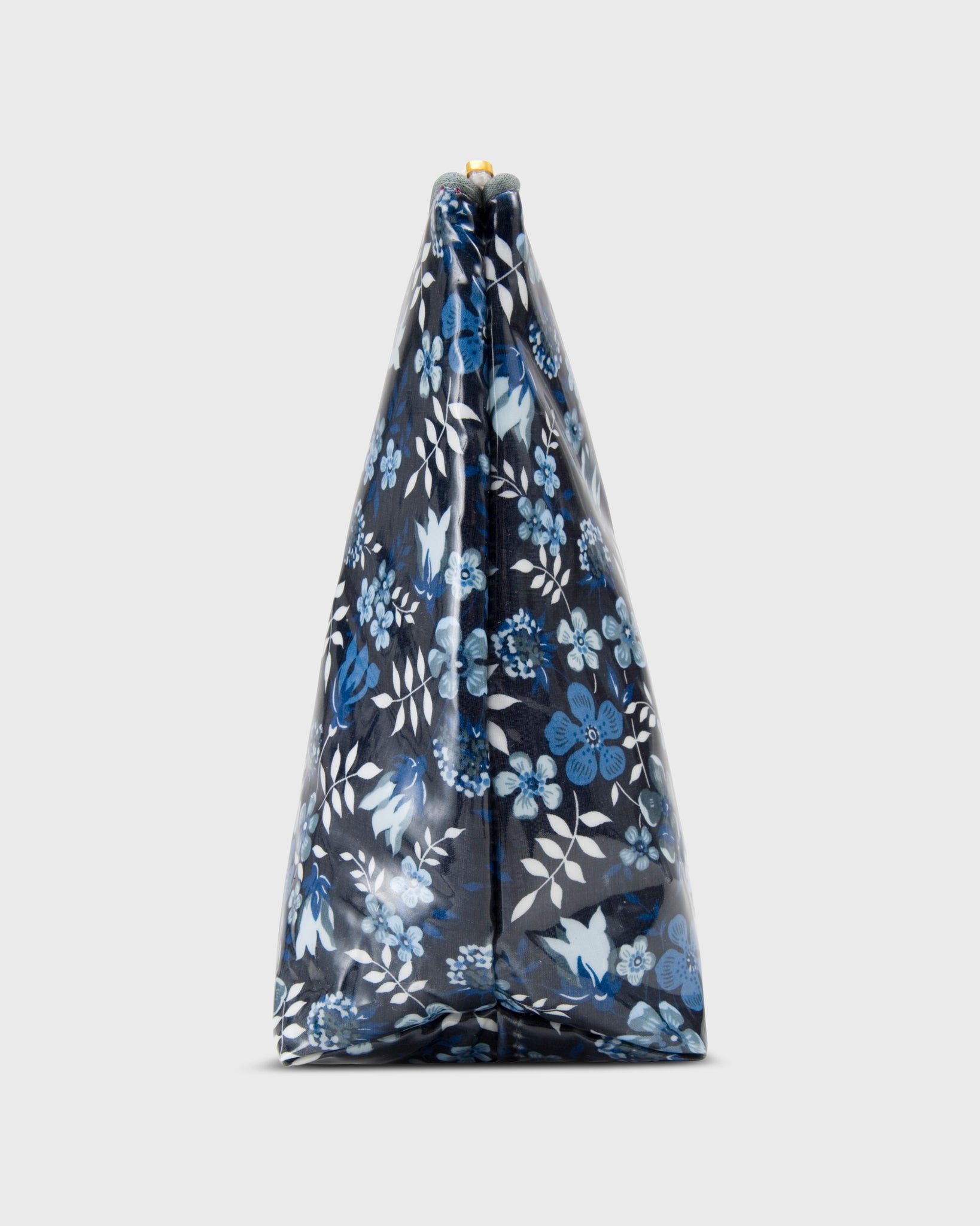 Coated Medium Cosmetic Bag in Blue Edenham Liberty Fabric
