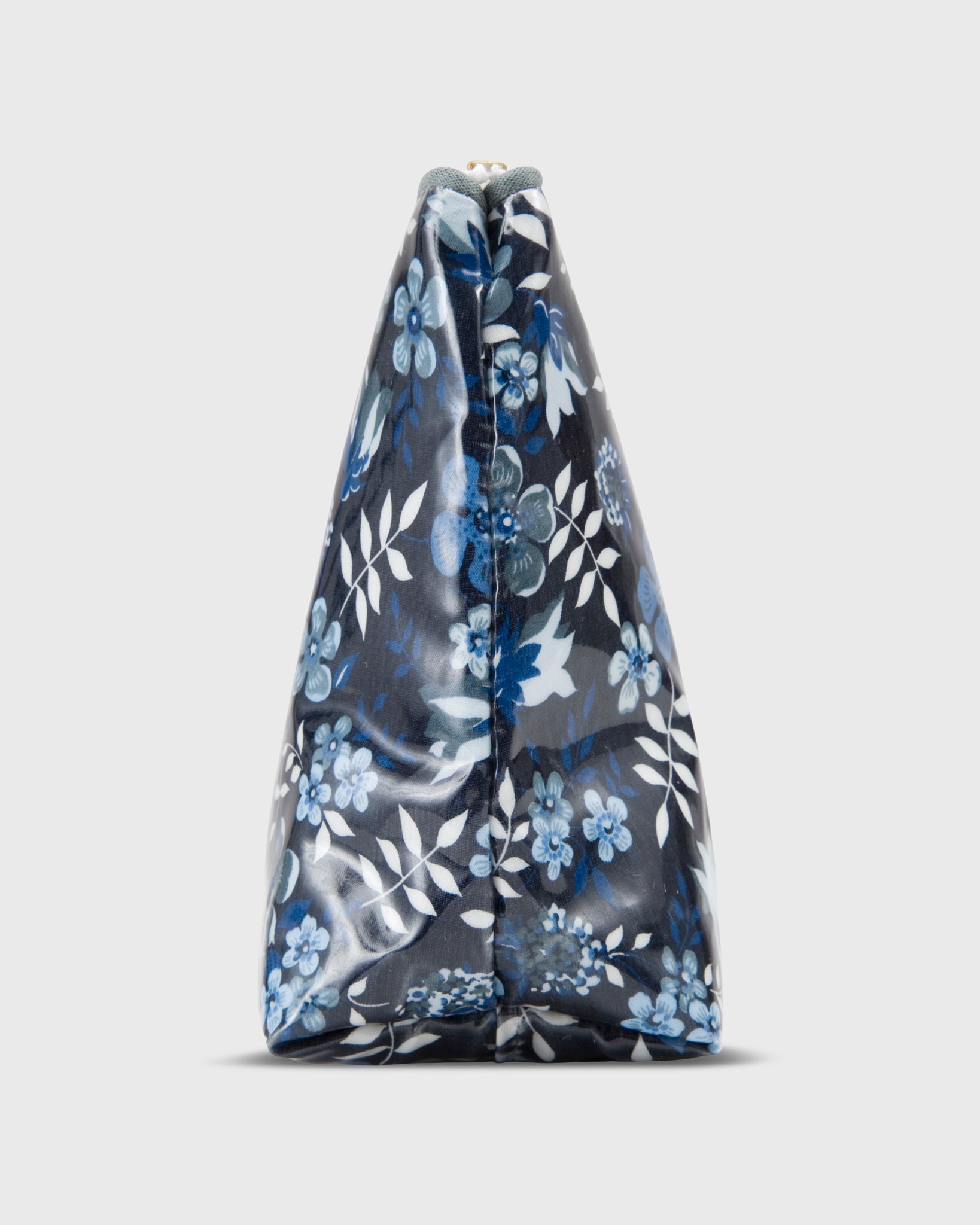 Coated Small Cosmetic Bag in Blue Edenham Liberty Fabric