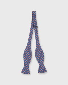 Silk Bow Tie in Denim/Rust/Sky Foulard