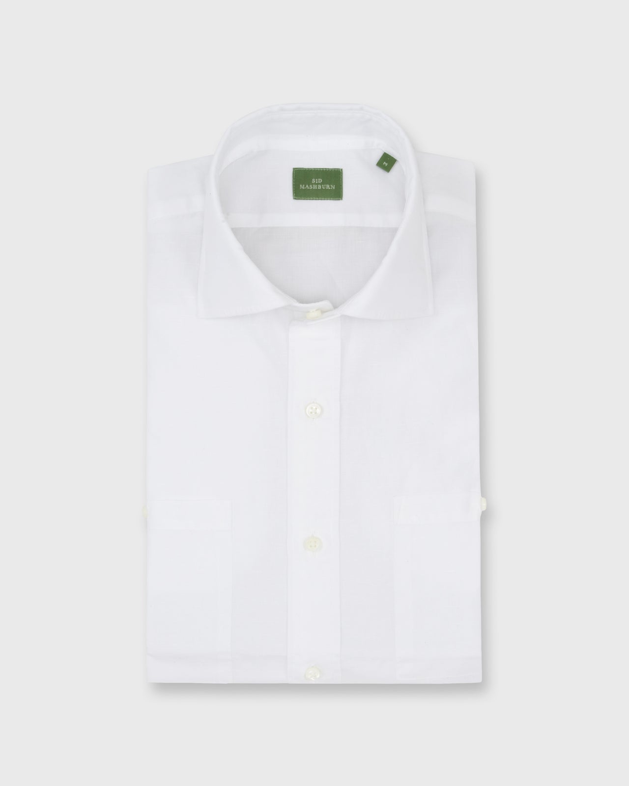 Long-Sleeved Marquez Shirt in White Cotolino