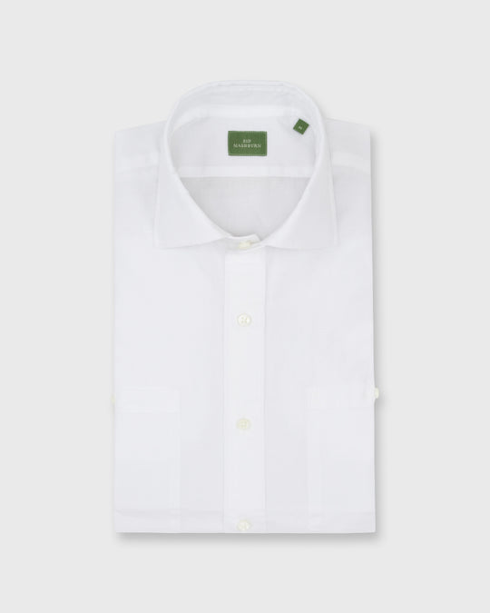 Long-Sleeved Marquez Shirt in White Cotolino