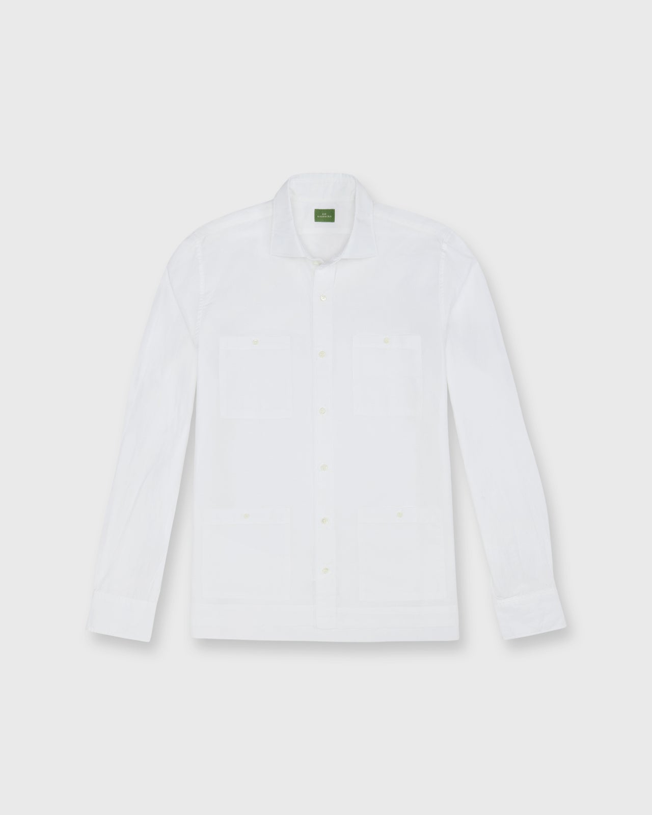 Long-Sleeved Marquez Shirt in White Cotolino