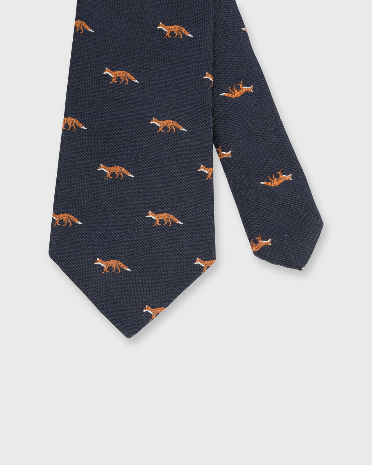 Silk Club Tie in Navy Fox
