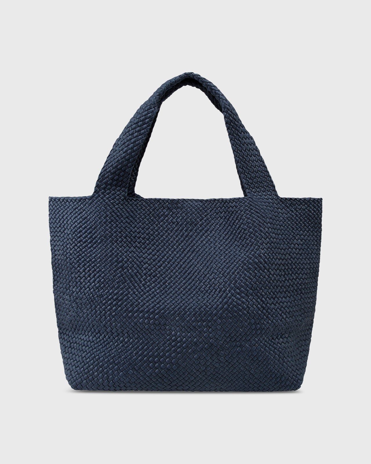 Mercato Handwoven Tote in Navy Coated Cotton