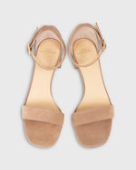 Load image into Gallery viewer, Ankle-Wrap Block Heel in Caramel Suede
