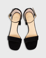 Load image into Gallery viewer, High Ankle-Wrap Block Heel in Black Suede
