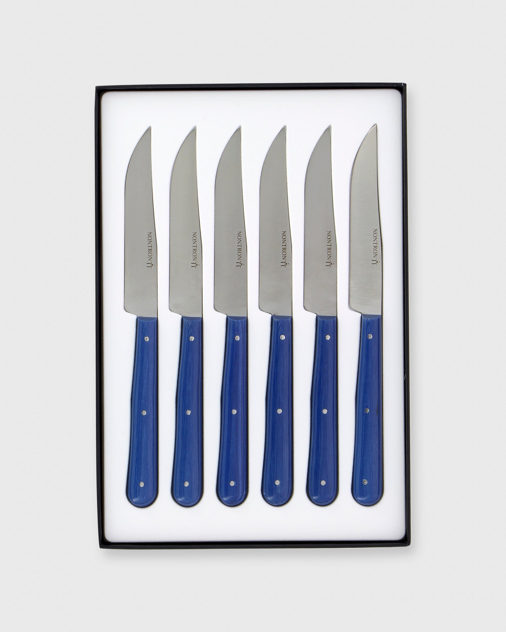 Steak Knives (Set of 6) Blue Compressed Fabric