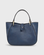Load image into Gallery viewer, Small Annalisa Satchel Bag in Navy Leather
