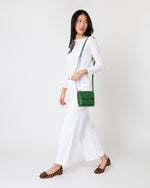 Load image into Gallery viewer, Lucette Crossbody Bag in Green Leather
