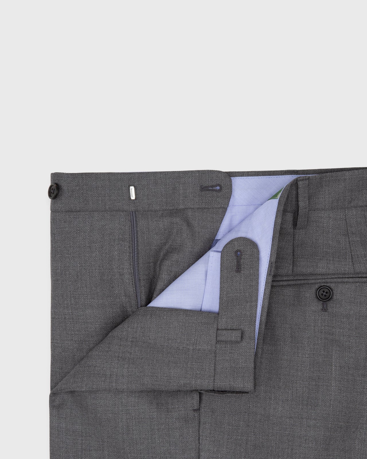 Dress Trouser in Mid-Grey Wool Hopsack - 36 by Sid Mashburn Dress Trouser in Mid-Grey Wool Hopsack - 36 by Sid Mashburn