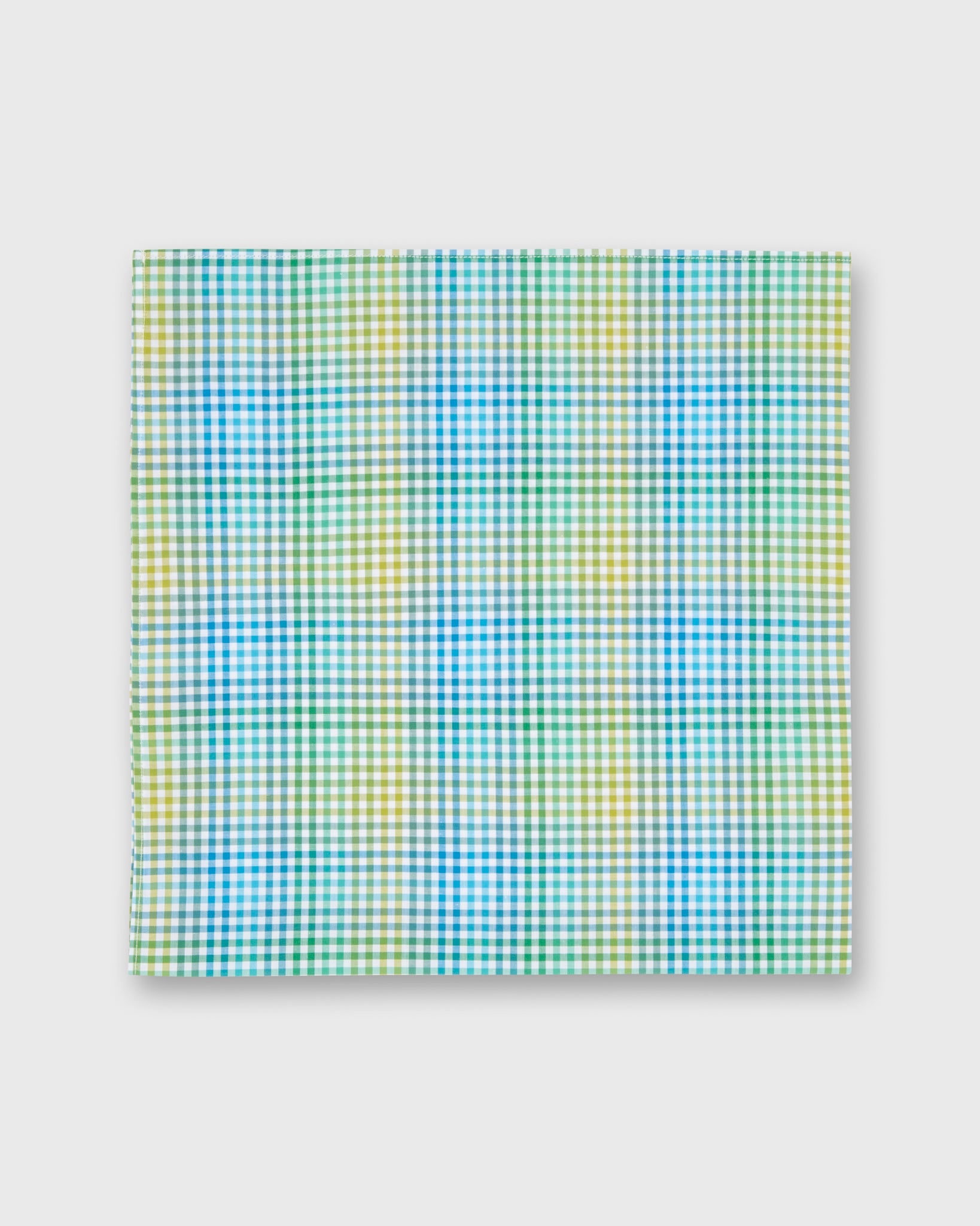 Anyway Scarf in Blue/Green/Yellow Ombre Gingham Poplin