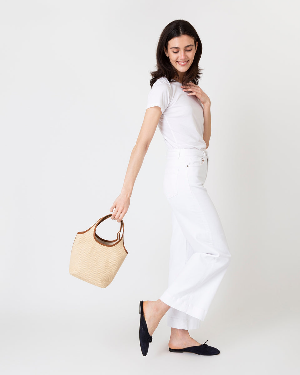 Paola Bucket Bag in Natural Straw | Shop Ann Mashburn