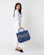 Load image into Gallery viewer, Small Merci Tote in Indigo/Natural
