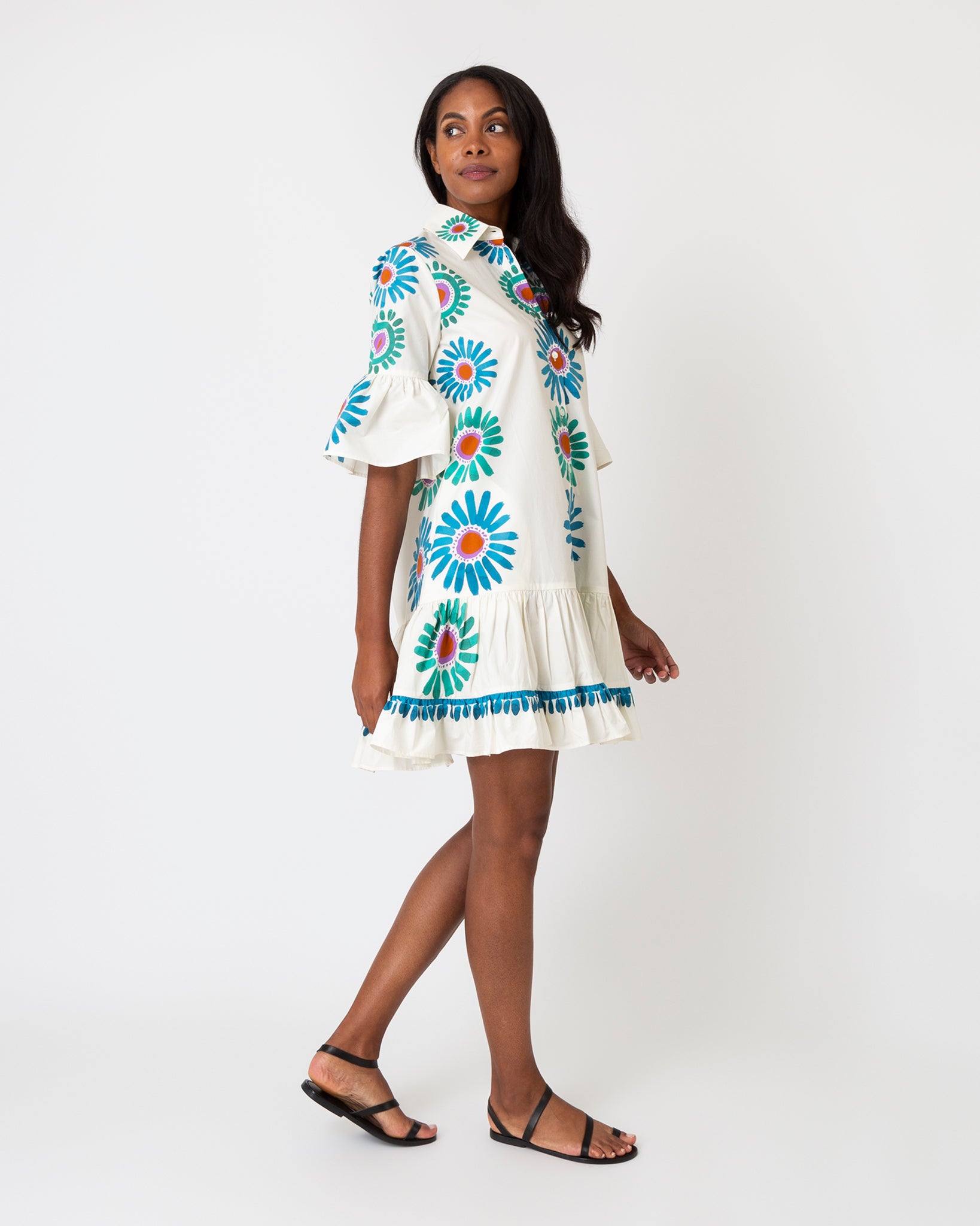 Choux Dress in Daisy Place White