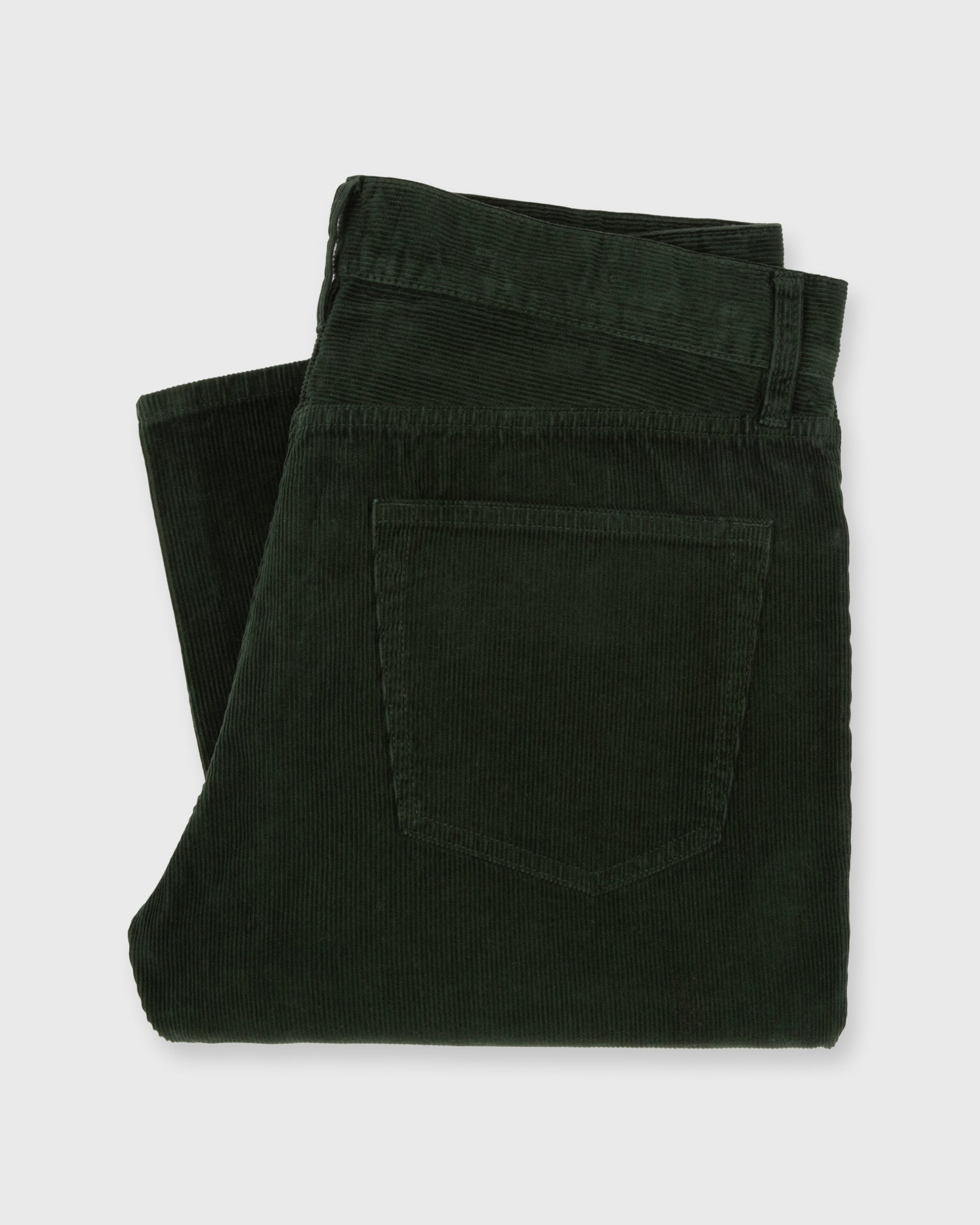 Slim Straight 5-Pocket Pant in Forest Corduroy