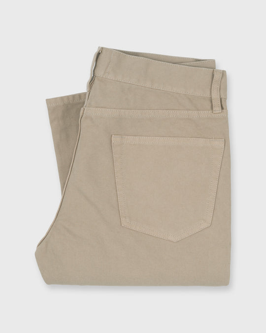 Slim Straight 5-Pocket Pant in Khaki Garment-Dyed Canvas
