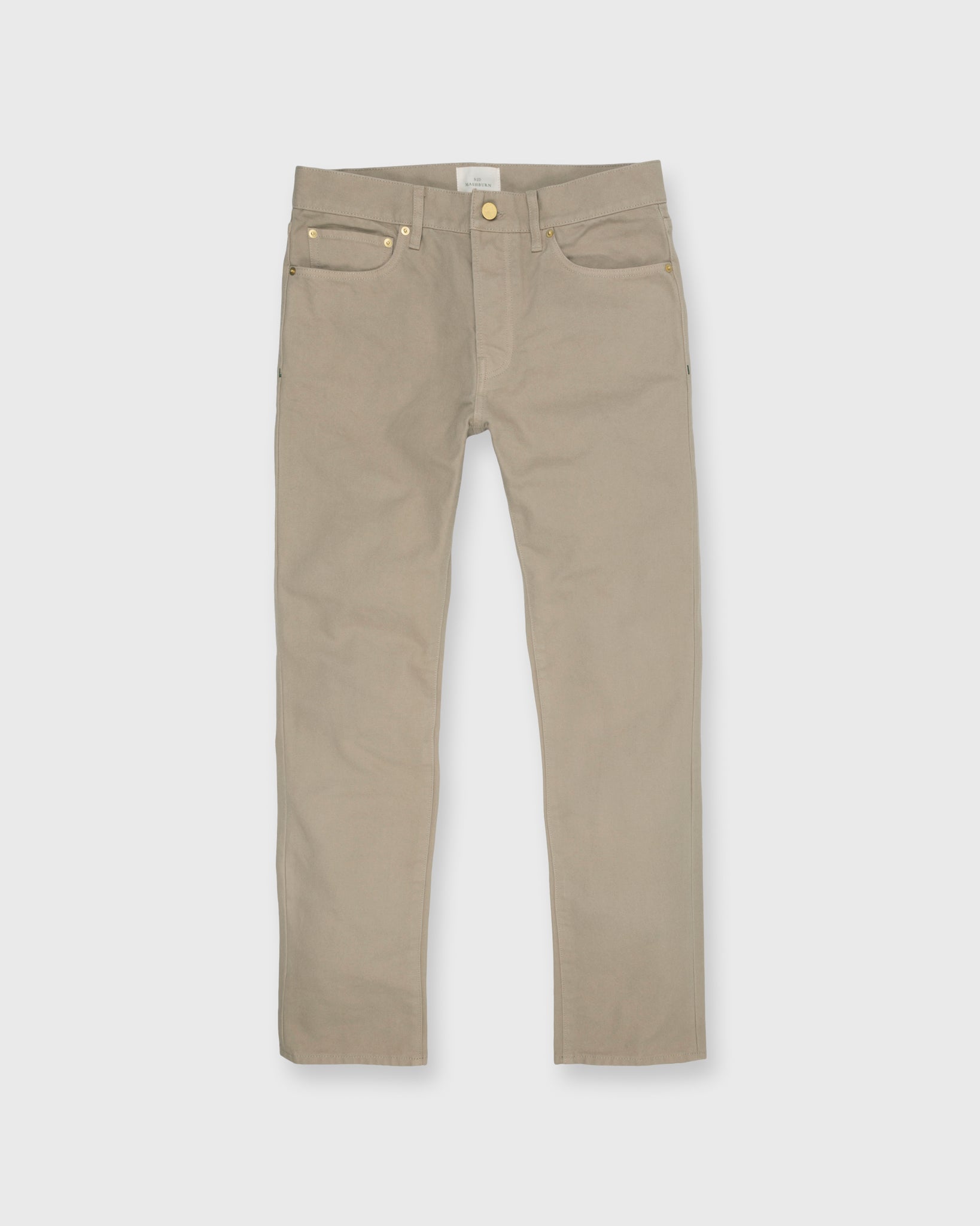 Slim Straight 5-Pocket Pant in Khaki Canvas | Shop Sid Mashburn