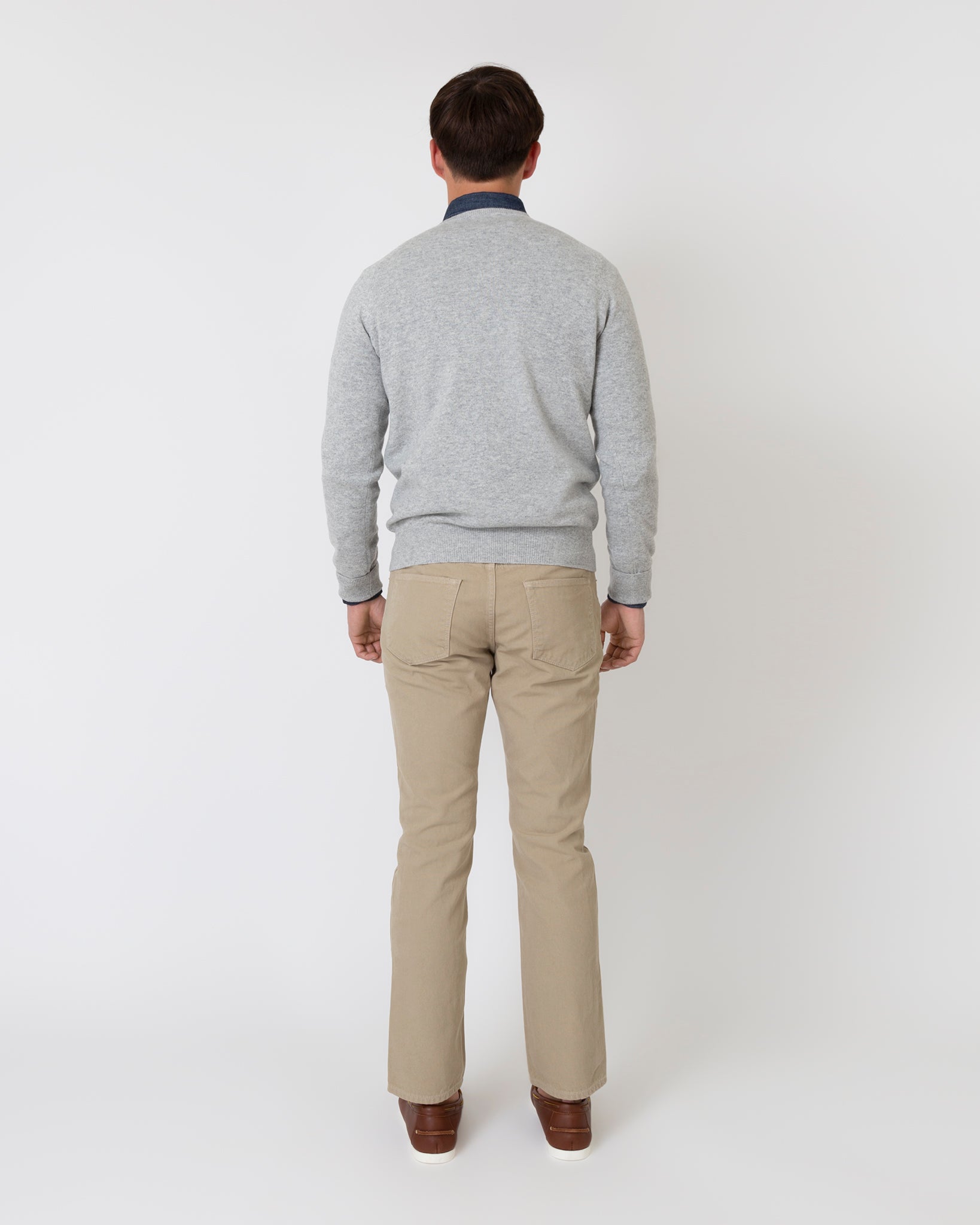 Slim Straight 5-Pocket Pant in Khaki Canvas