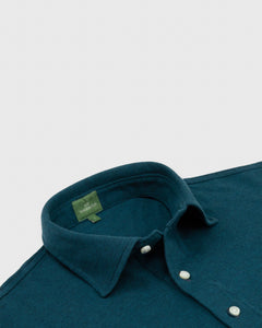Short-Sleeved Polo in Heather Lake Pique