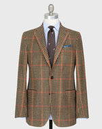 Load image into Gallery viewer, Virgil No. 2 Jacket in Tan/Spruce/Orange Wool Flannel
